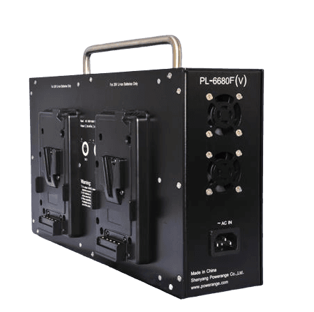 POWERANGE 4A Quad Fast Charger for V-mount 26V Batteries with 48V/28VDC Output