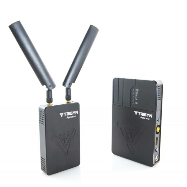 TRIGYN Wireless Best APEX 5G1K Zero Latency FHD Wireless Video Transmission Kit (1Transmitter/ 1Receiver) for Broadcasting, Filmmaking