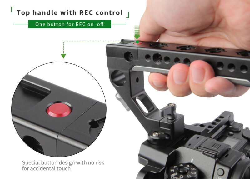LanParte Panasonic S1H camera cage with R/S LANC top handle - Image 2