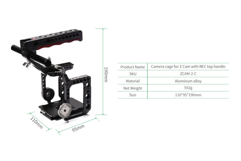 LanParte Z CAM E2-S6/F6/F8 camera cage with R/S LANC top handle - Image 4