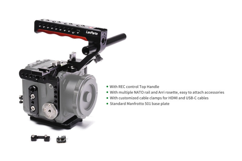 LanParte Z CAM E2-S6/F6/F8 camera cage with R/S LANC top handle - Image 5
