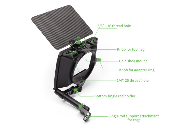 Lanparte Mini Matte Box with Single 4 x 5.65" Filter Slot - Image 4
