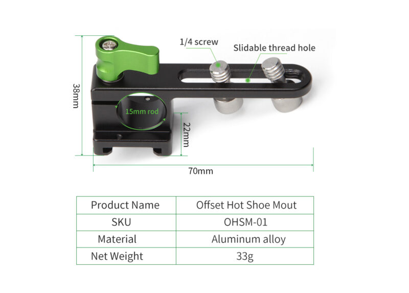 Lanparte Offset Hot Shoe Mount - Image 4
