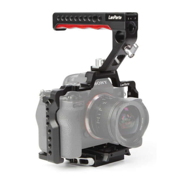 LanParte Sony A7R4 camera cage with R/S LANC top handle