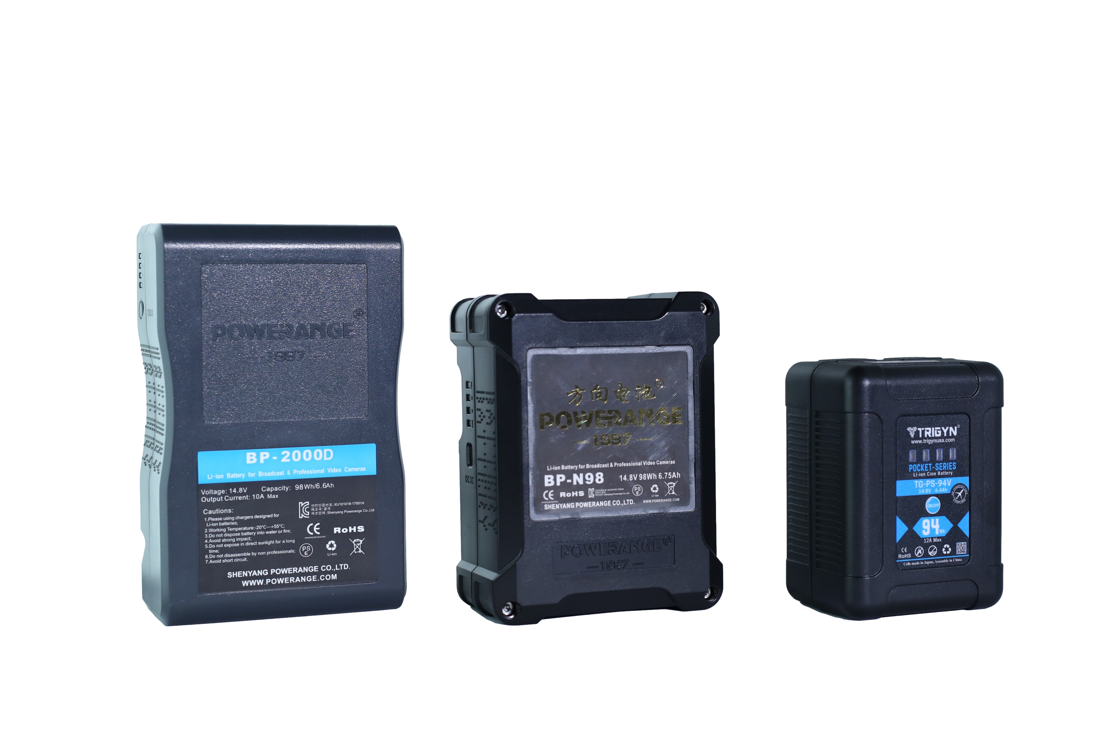 Size Comparison with Regular, Cube and Pocket Series Batteries