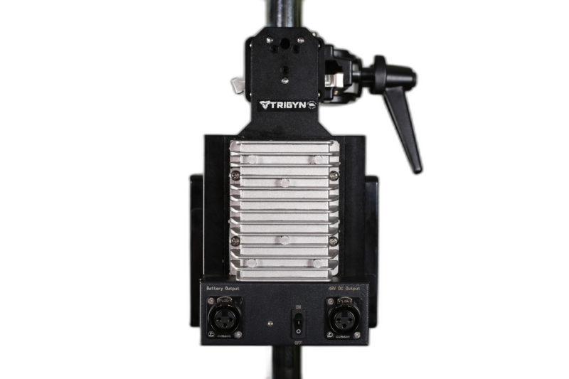 TRIGYN Power U-Bolt 650W 48V/28VDC Universal Quick Release U-Shaped Bracket with Dual Gold Mount Battery Plates BEST for 650W Max LED Fixtures. Vortex 8 Orbiter