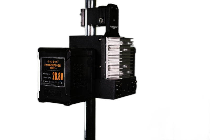 TRIGYN Power U-Bolt 650W 48V/28VDC Universal Quick Release U-Shaped Bracket with Dual Gold Mount Battery Plates BEST for 650W Max LED Fixtures. Vortex 8 Orbiter - Image 3