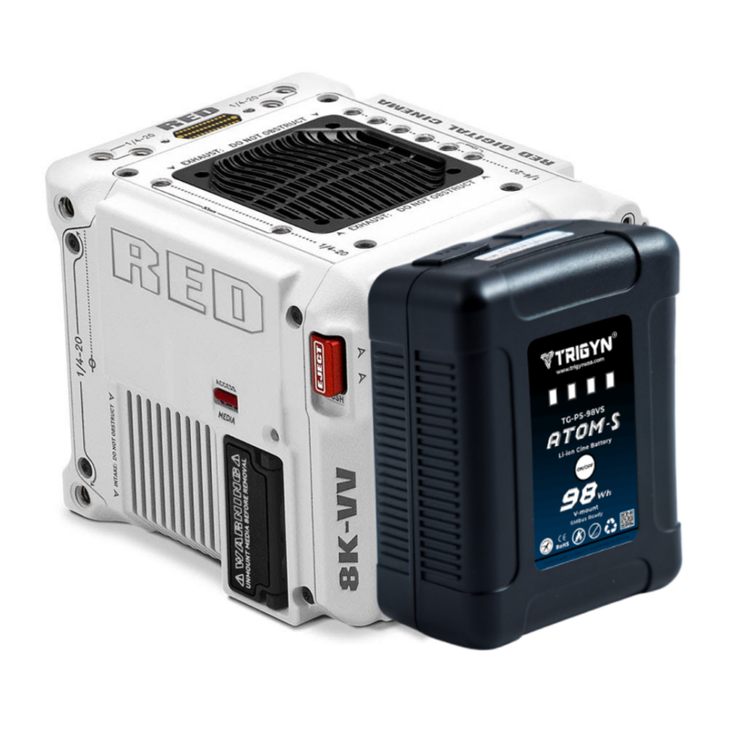 TRIGYN ATOM-S Pocket-series 98Wh SMBus Ready V Mount Mini Cine Rechargeable Li-ion Battery  TSA Safety On-Board Compliant for RED Komodo, V Raptor - Image 5