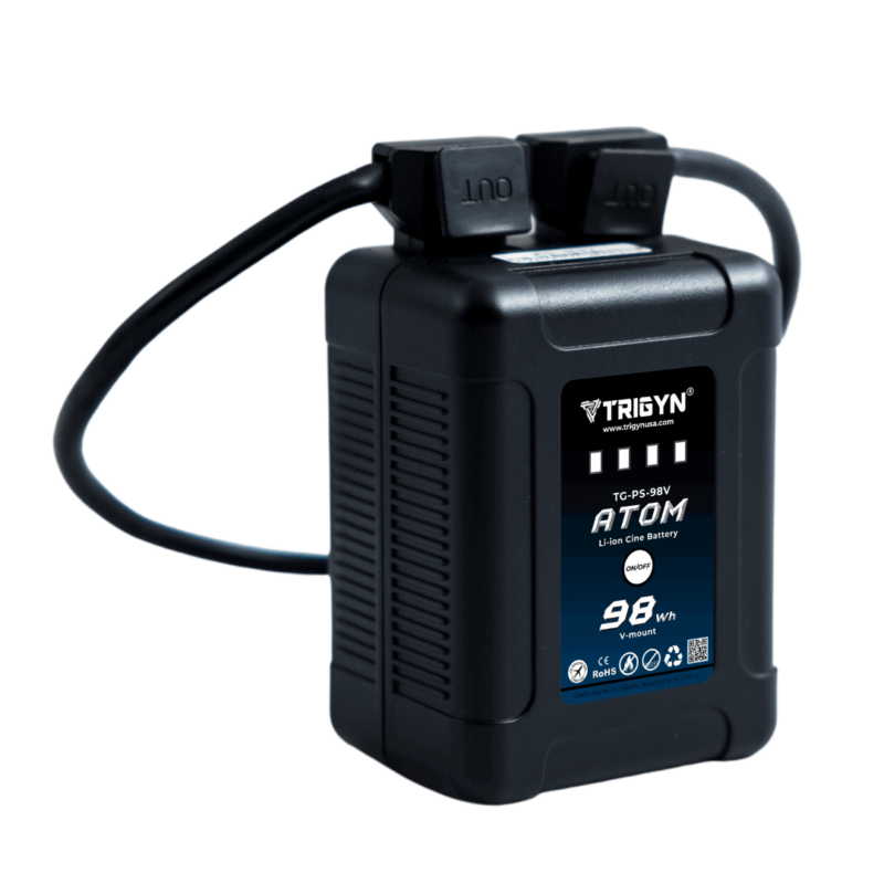 TRIGYN ATOM Pocket-Series 98Wh V Mount Mini Cine Rechargeable Li-ion Battery  TSA Safety On-Board Compliant - Image 2
