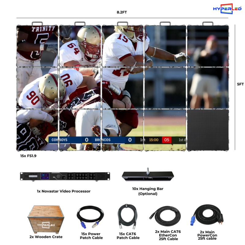 HyperLED Indoor Fixed P1.9mm 8.2'by 5' LED Video Wall Turnkey Solution