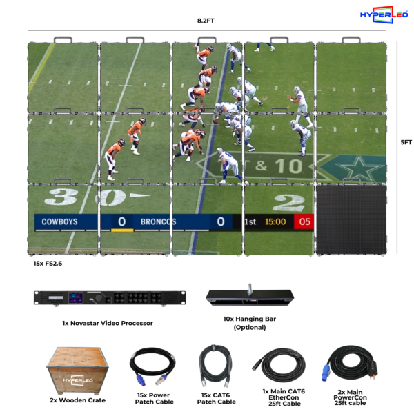 HyperLED Indoor Fixed P2.6mm 8.2'by 5' LED Video Wall Turnkey Solution