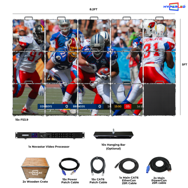 HyperLED Indoor Fixed P3.9mm 8.2'by 5' LED Video Wall Turnkey Solution