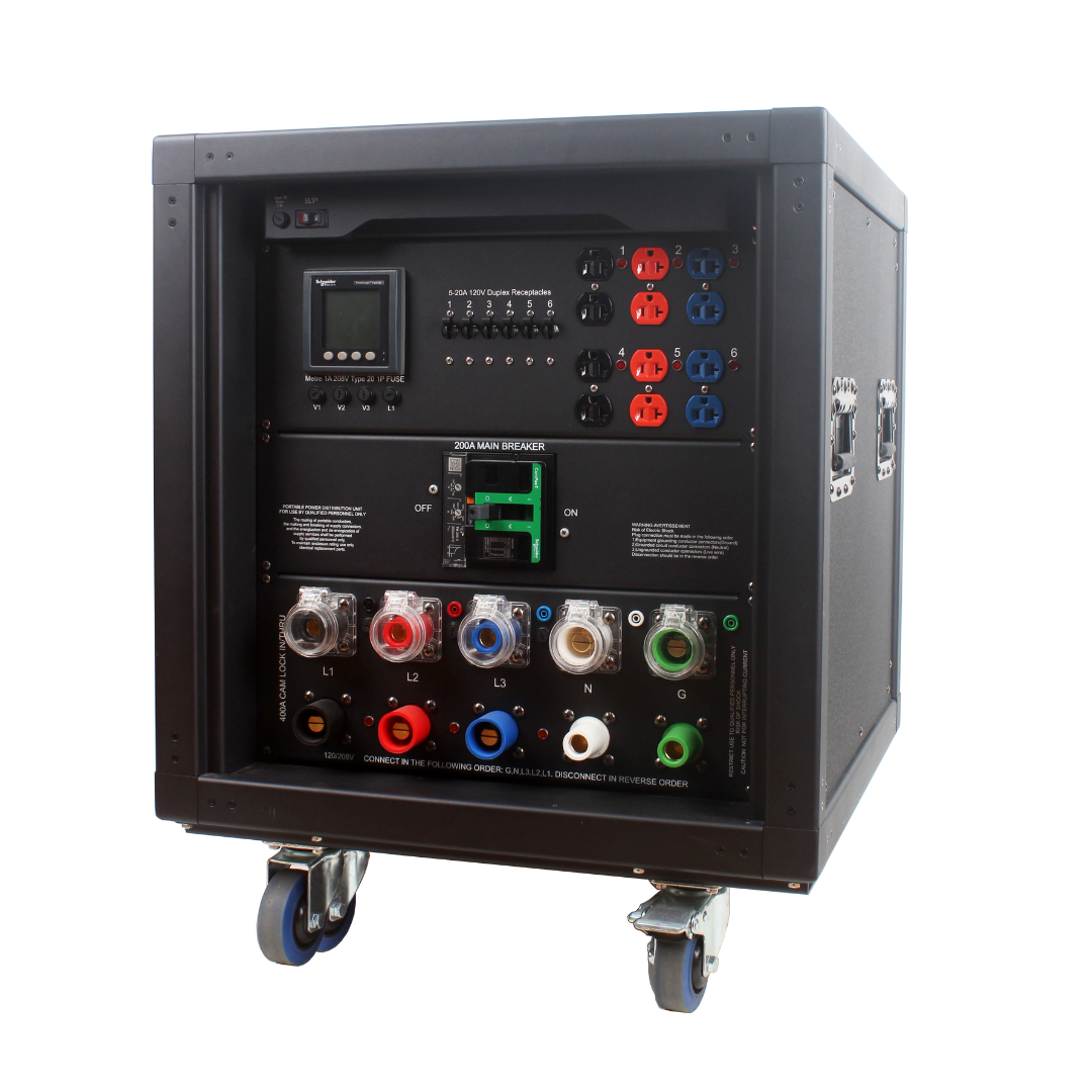 HYPERCORD HYPERRACK 200A 120V/208V 12U Power Distribution Rack