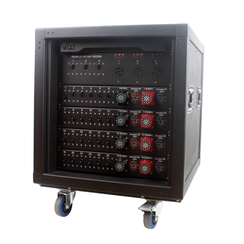 HYPERCORD HYPERRACK 200A 120V/208V 12U Power Distribution Rack - Image 2
