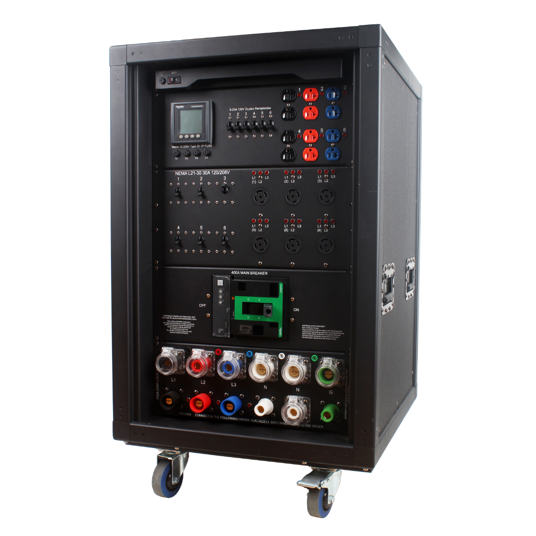 HYPERCORD HYPERRACK 400A 120V/208V 18U Power Distribution Rack