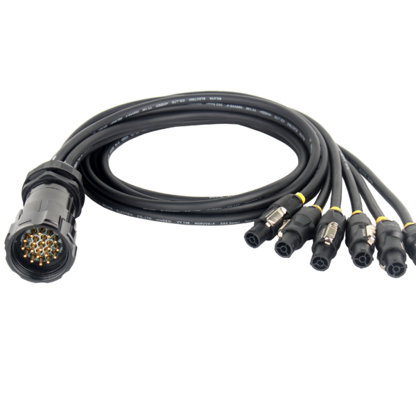 HYPERCORD 6ft 19Pin Male Socapex to 6x PowerCON Breakout Cable