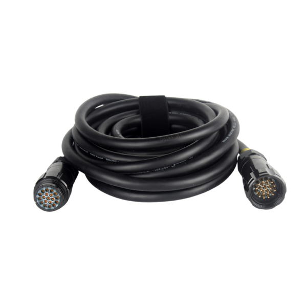 HYPERCORD 50ft 12AWG 20Amps 19-Pin Male Socapex LSC-19 to 19-Pin Female Socapex LSC-19 Extension Cable