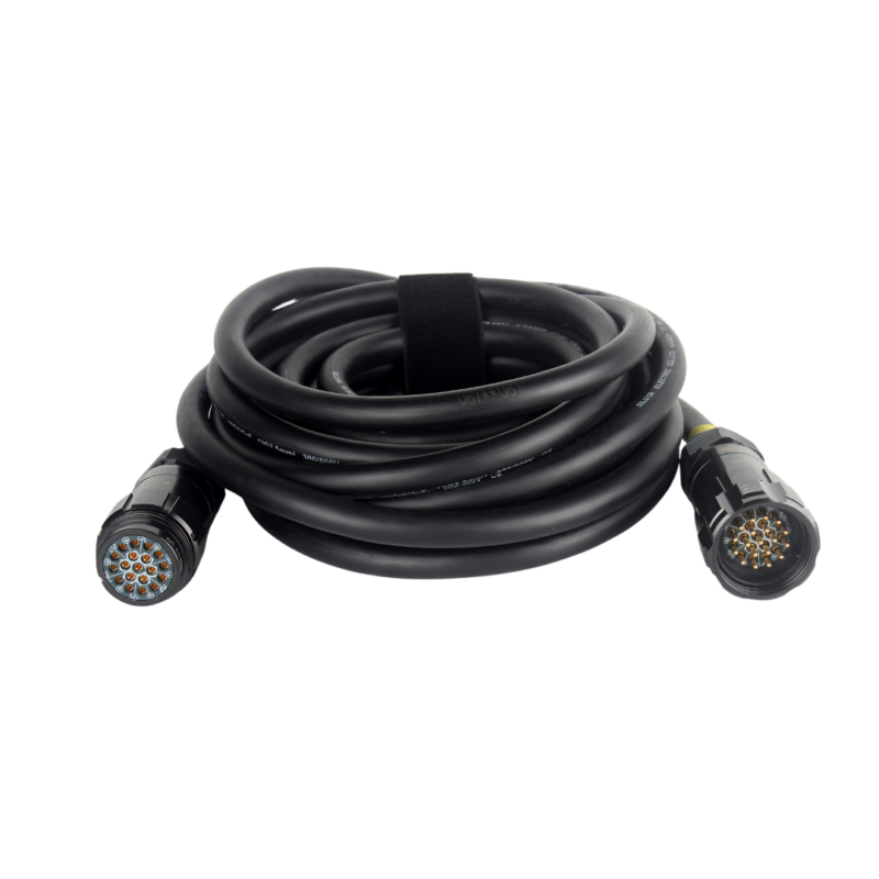 HYPERCORD 50ft 12AWG 20Amps 19-Pin Male Socapex LSC-19 to 19-Pin Female Socapex LSC-19 Extension Cable