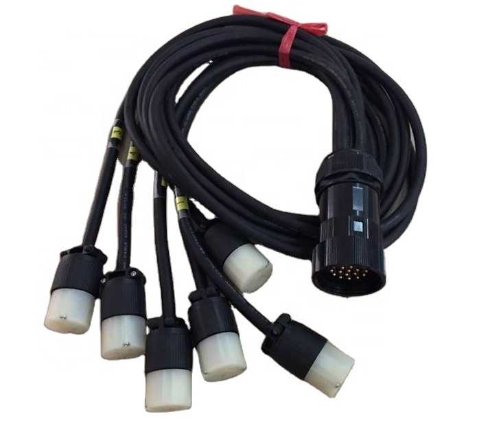 HYPERCORD 6ft 19Pin Male Socapex LSC-19 to 6x Female Edison Breakout Cable